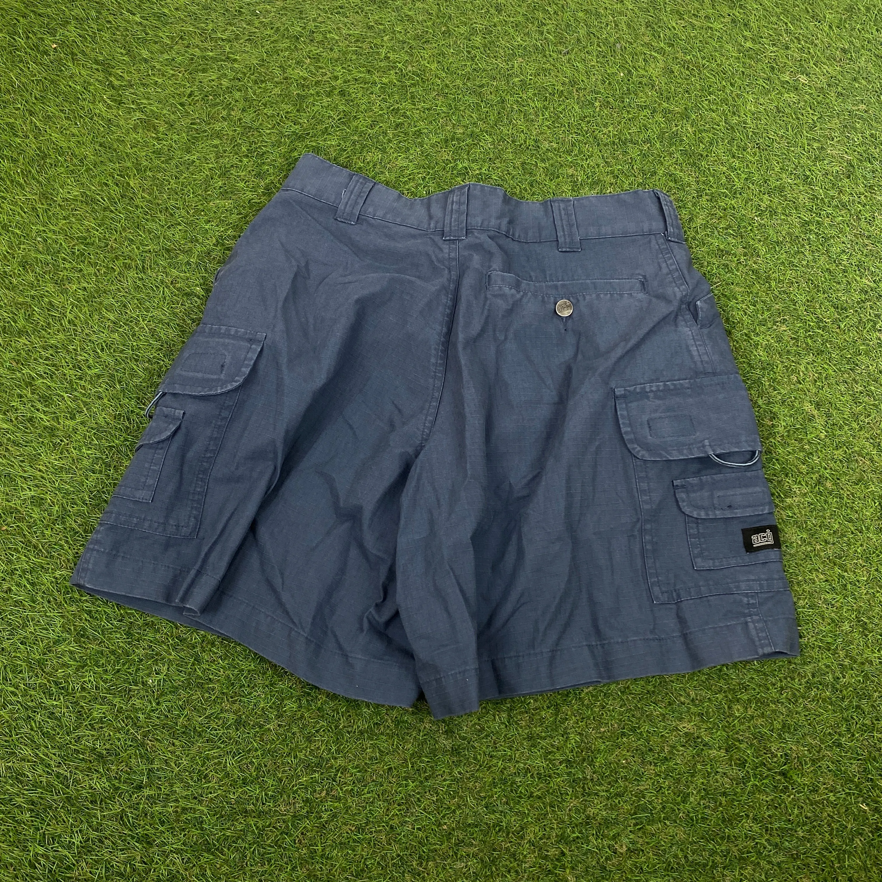 00s Nike ACG Cargo Shorts Blue Small