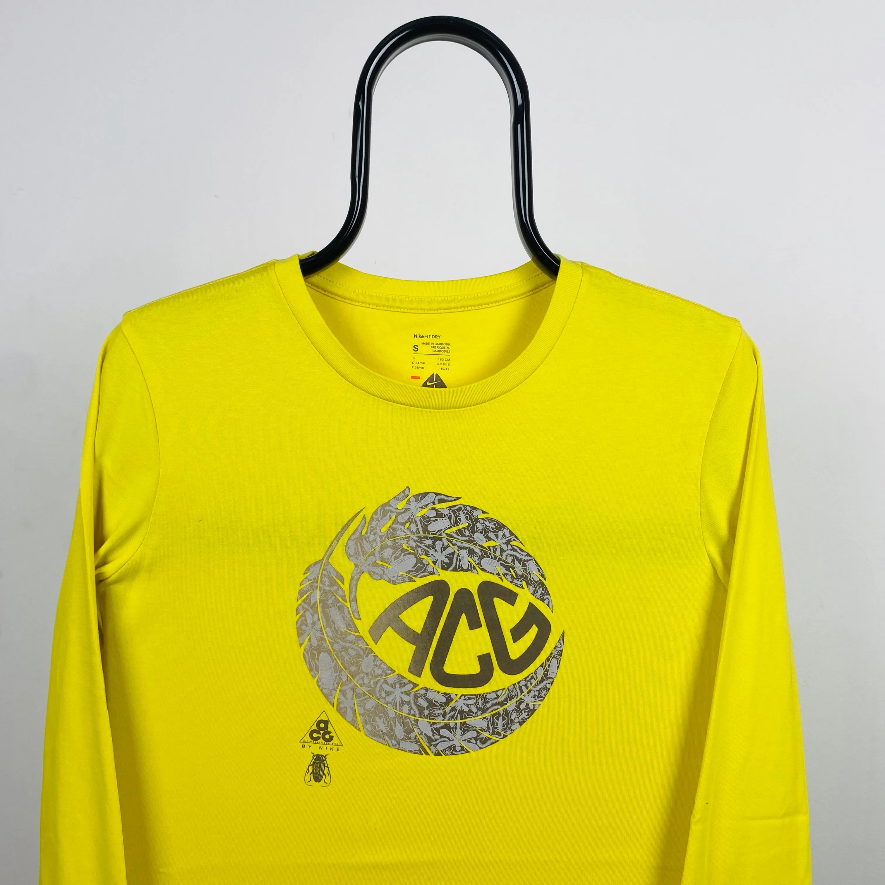 00s Nike ACG Long Sleeve T-Shirt Yellow Medium