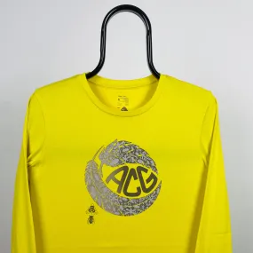 00s Nike ACG Long Sleeve T-Shirt Yellow Small