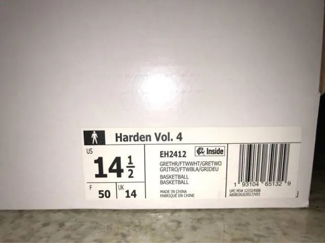 Adidas james harden vol 4 size 14.5 nwt