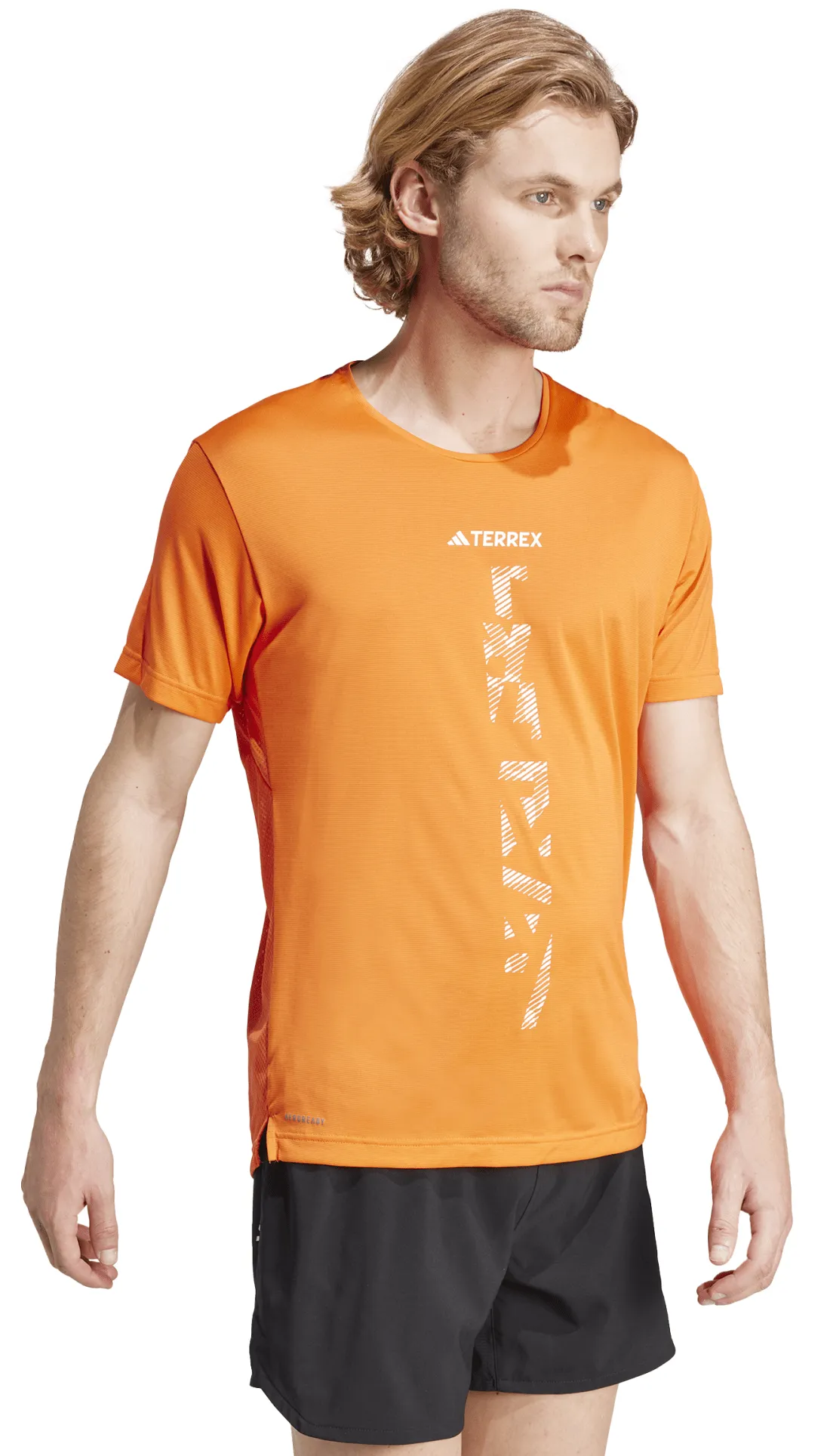 Adidas Men's Terrex Agravic Trail Running T-Shirt Semi Impact Orange/White | Buy Adidas Men's Terrex Agravic Trail Run