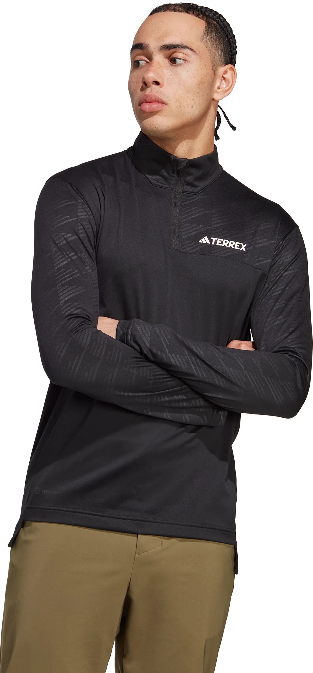 Adidas Men's Terrex Multi Half-Zip Long Sleeve Tee Black | Buy Adidas Men's Terrex Multi Half-Zip Long Sleeve Tee Blac