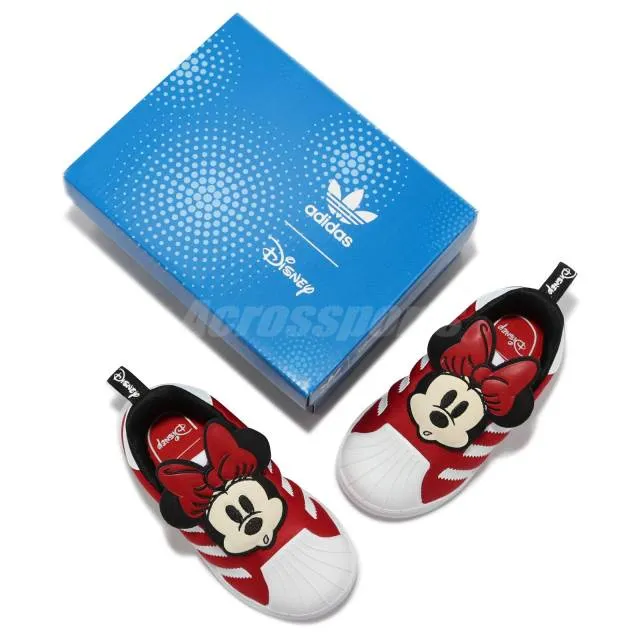 Adidas originals superstar 360 i disney minnie red toddler infant casual q46306