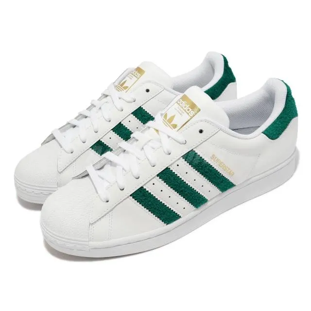 Adidas originals superstar white green gold men unisex casual lifestyle h00190