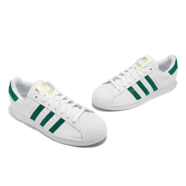 Adidas originals superstar white green gold men unisex casual lifestyle h00190