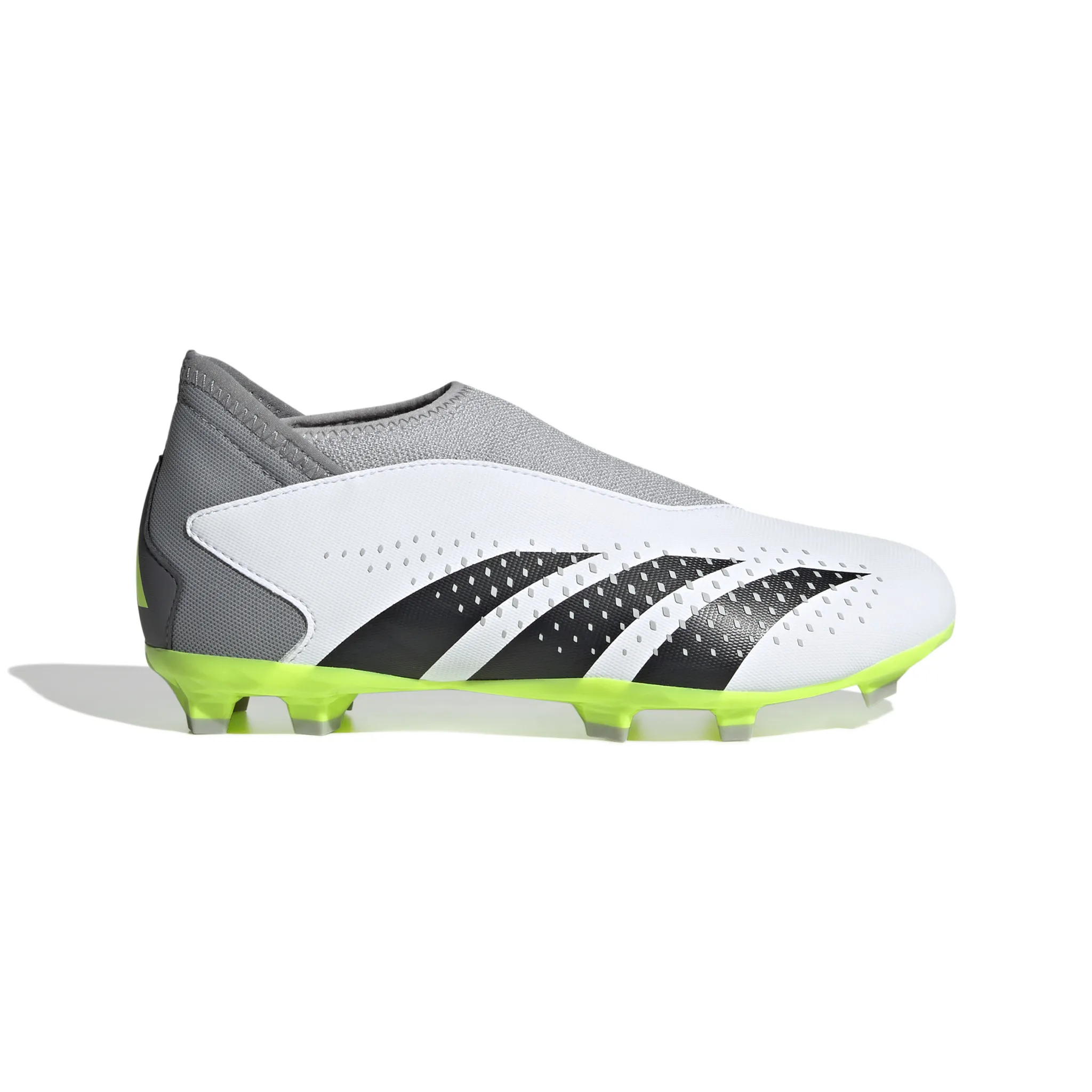 Adidas Predator Accuracy.3 Laceless FG Jr (White/Lime)