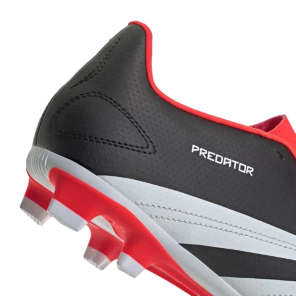 Adidas Predator Club Flexible Ground Football Shoe (Core Black/Cloud White/Solar Red)