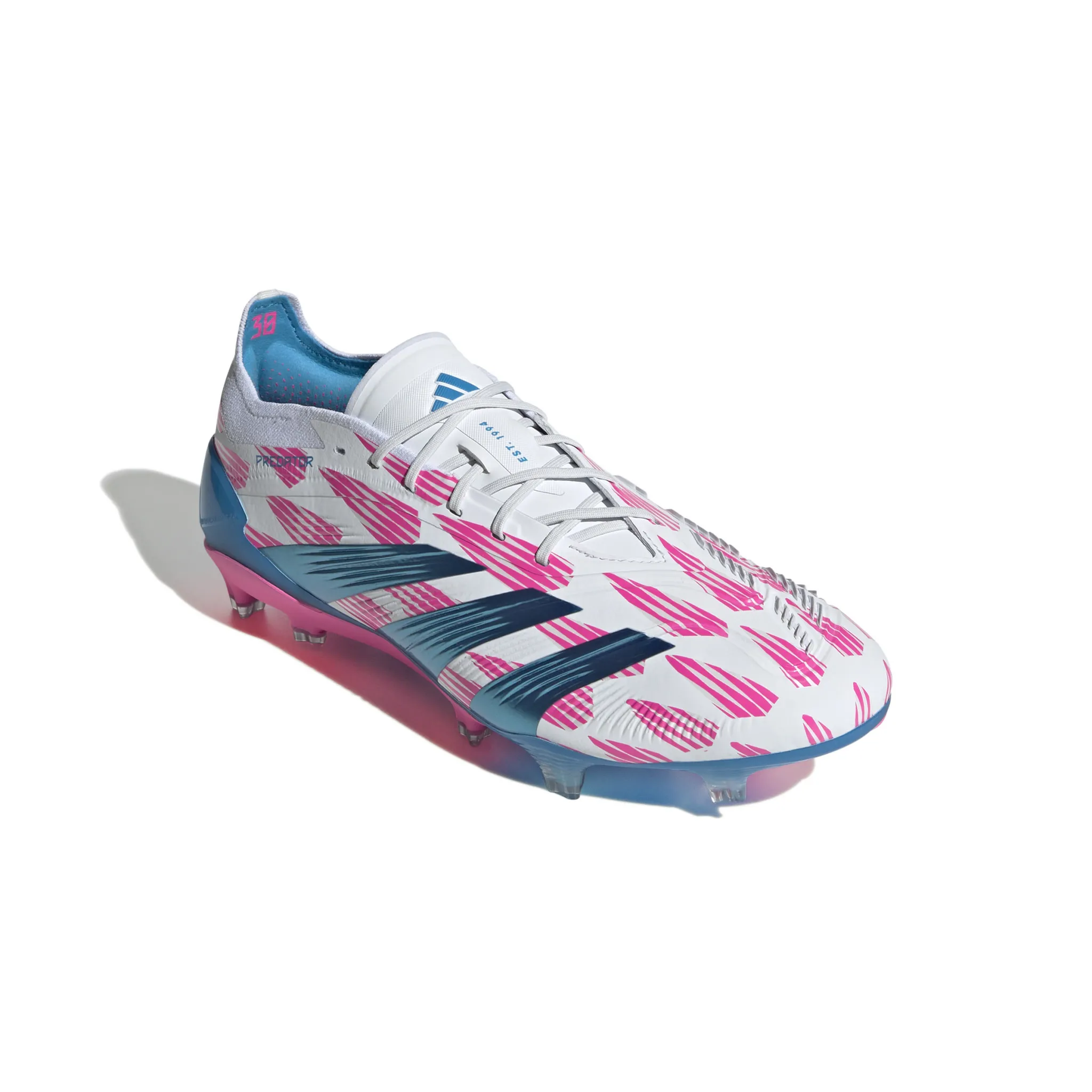 Adidas Predator Elite FG (White/Pink/Blue)