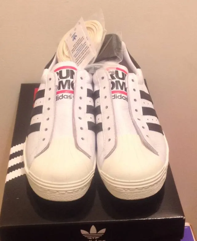 Adidas run dmc superstar 80s no lace us 9.5 anniversary 25th