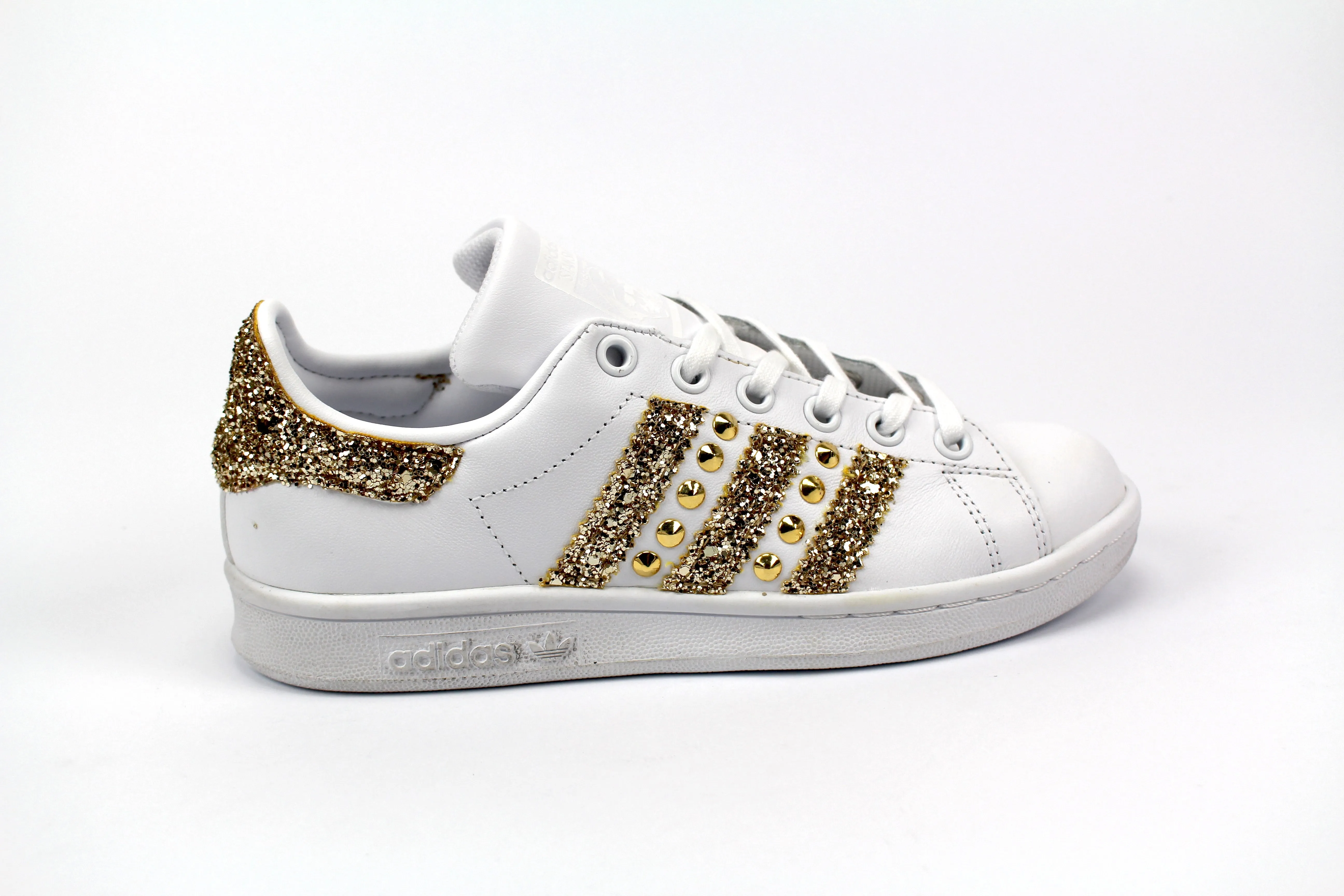 Adidas Stan Smith Gold Glitter & Borchie