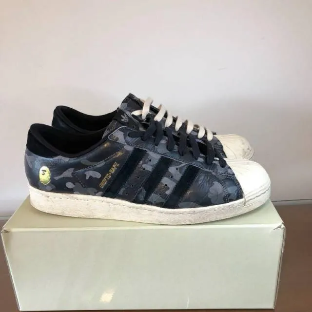 Adidas superstar bape x undfted black camo size 11.5 og all