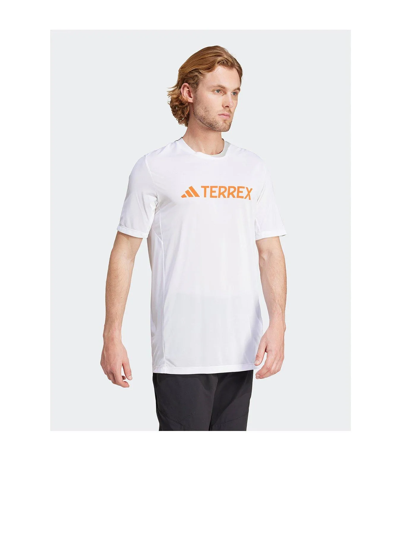 adidas Terrex Men'sMountain Logo Tech Tee - White