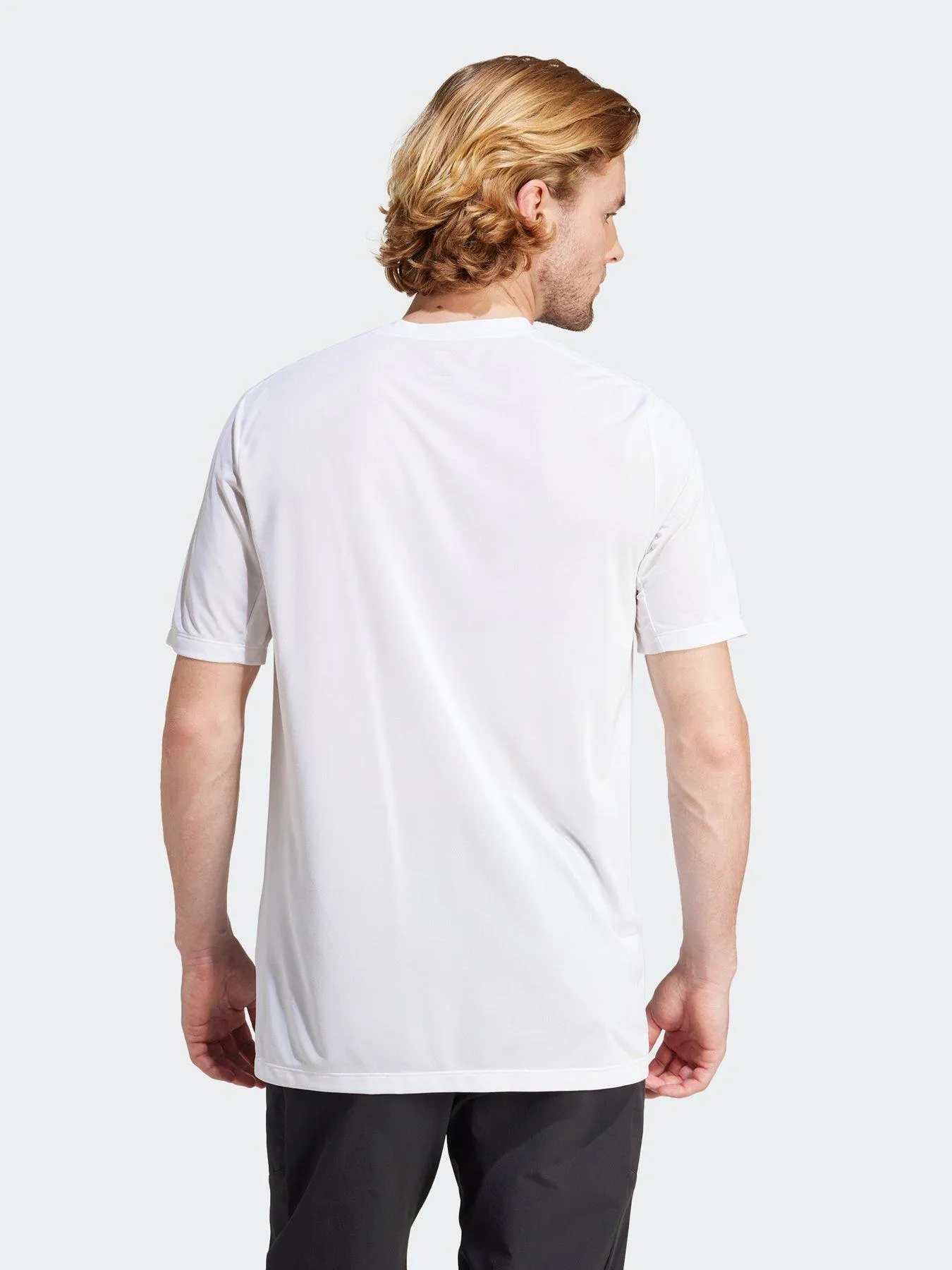 adidas Terrex Men'sMountain Logo Tech Tee - White