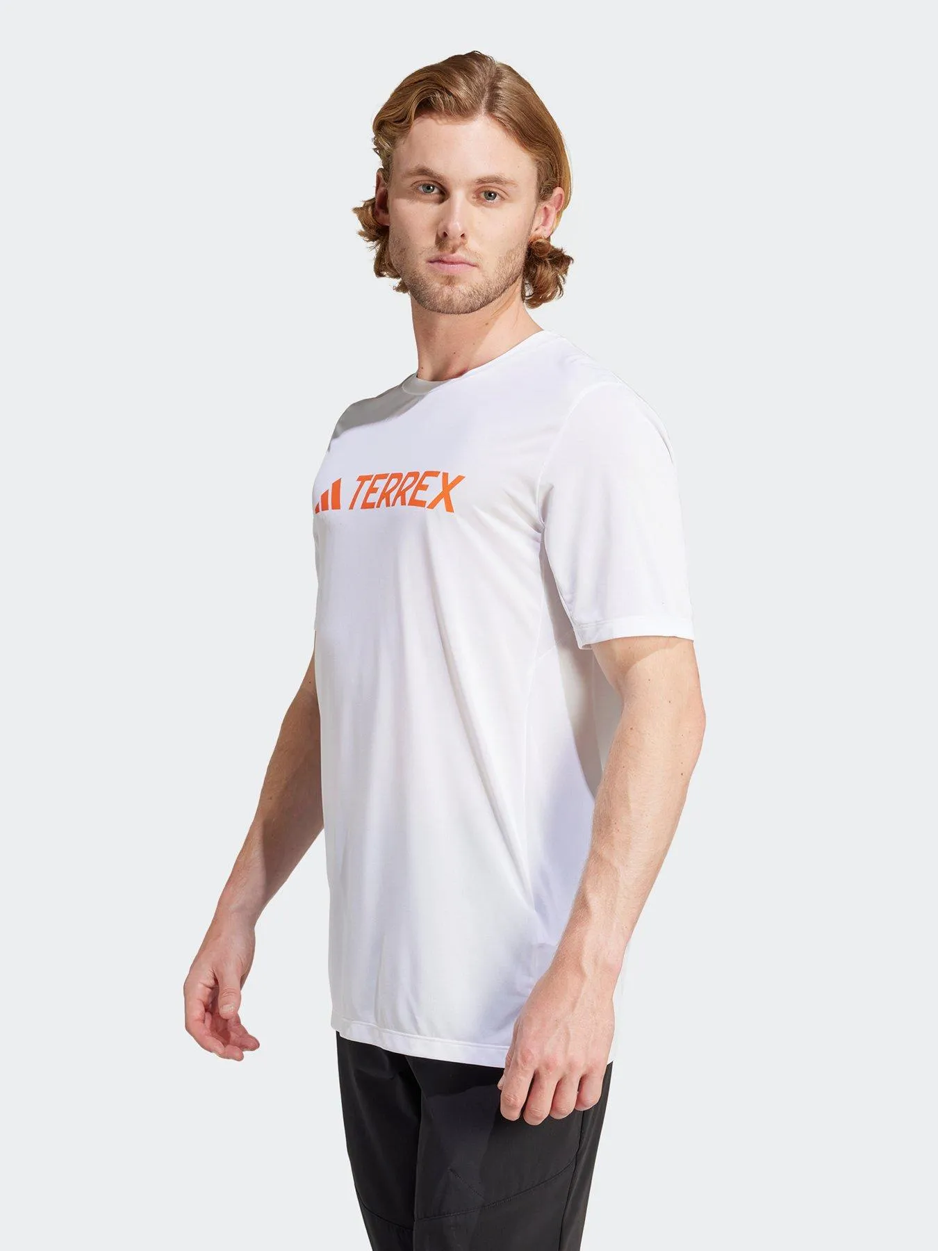 adidas Terrex Men'sMountain Logo Tech Tee - White