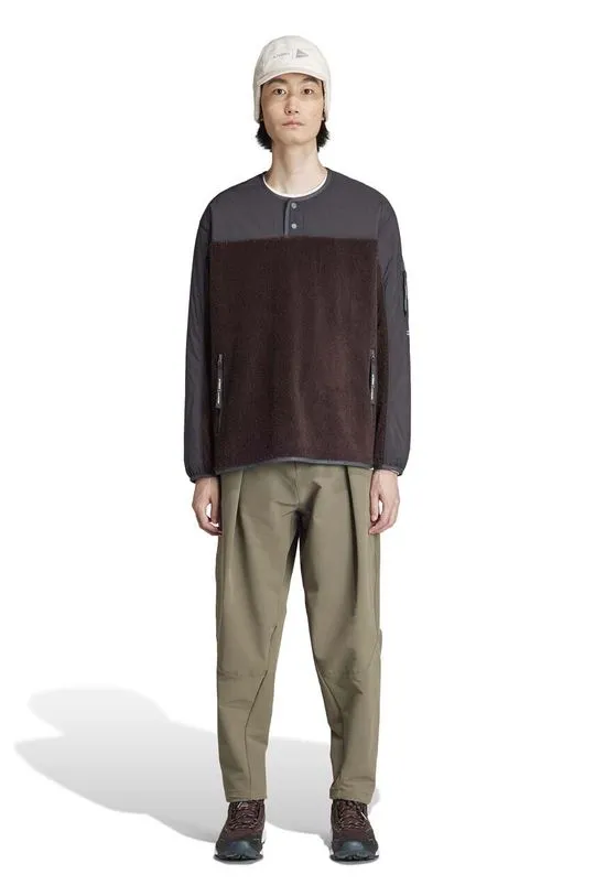 adidas TERREX sweatshirt And Wander XPLORIC men's brown color HZ0674