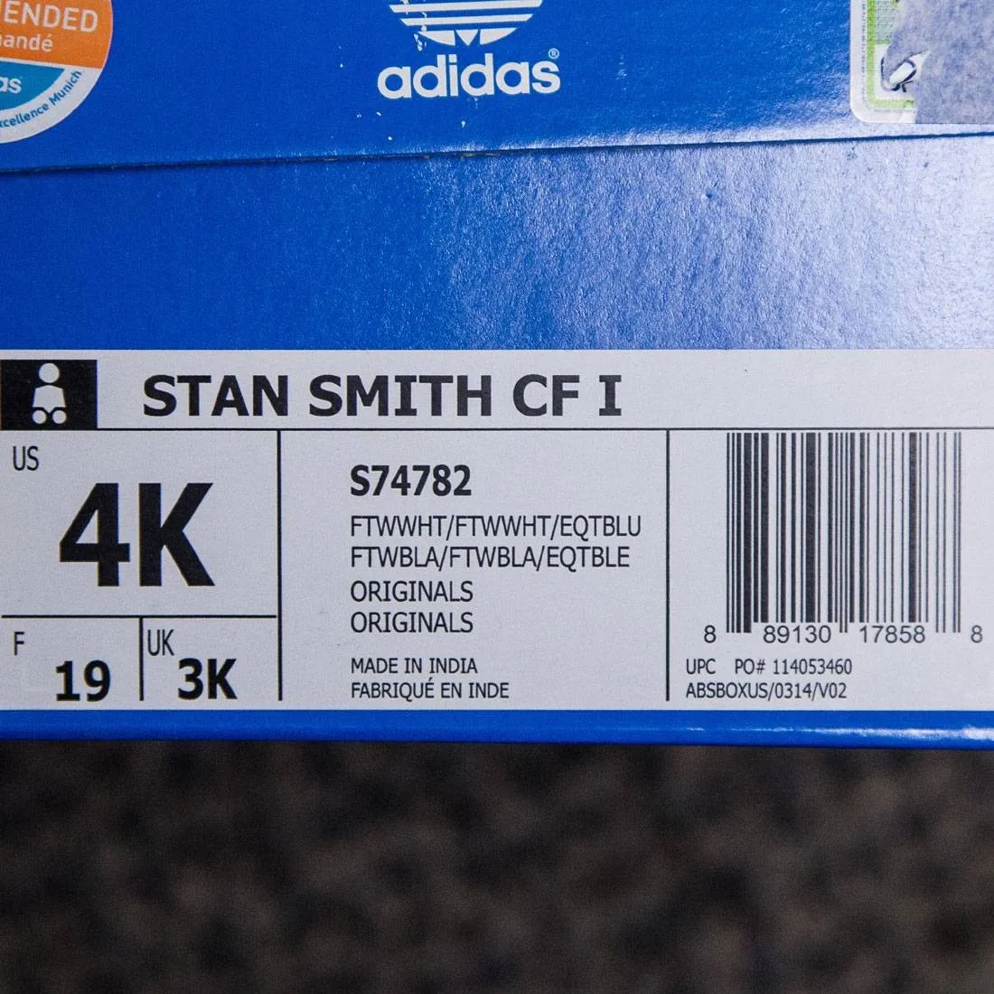 Adidas Toddlers Stan Smith CF (white / eqt blue)