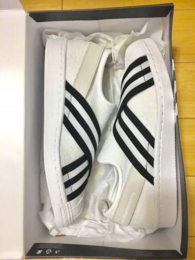 Adidas wm superstar slip on pk white core black 8 & 8.5us