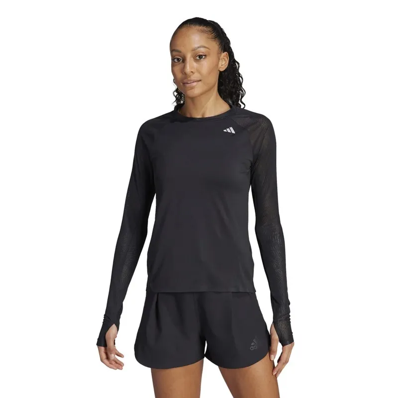 adidas Womens Adizero Aeroready Long Sleeve Top Black