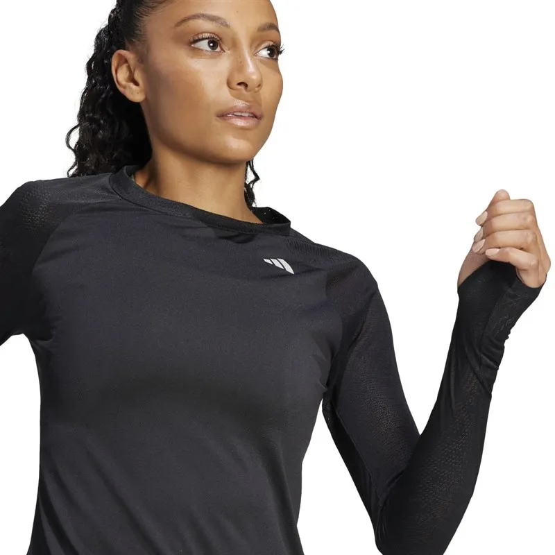 adidas Womens Adizero Aeroready Long Sleeve Top Black