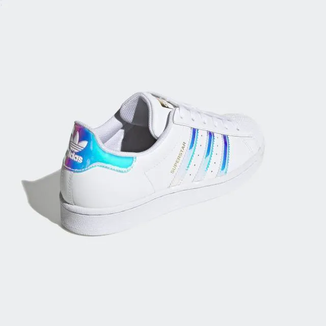 Adidas women's superstar (white iridescent/ cloud white/ gold metallic/ core black) sizes 5-12 fx7565