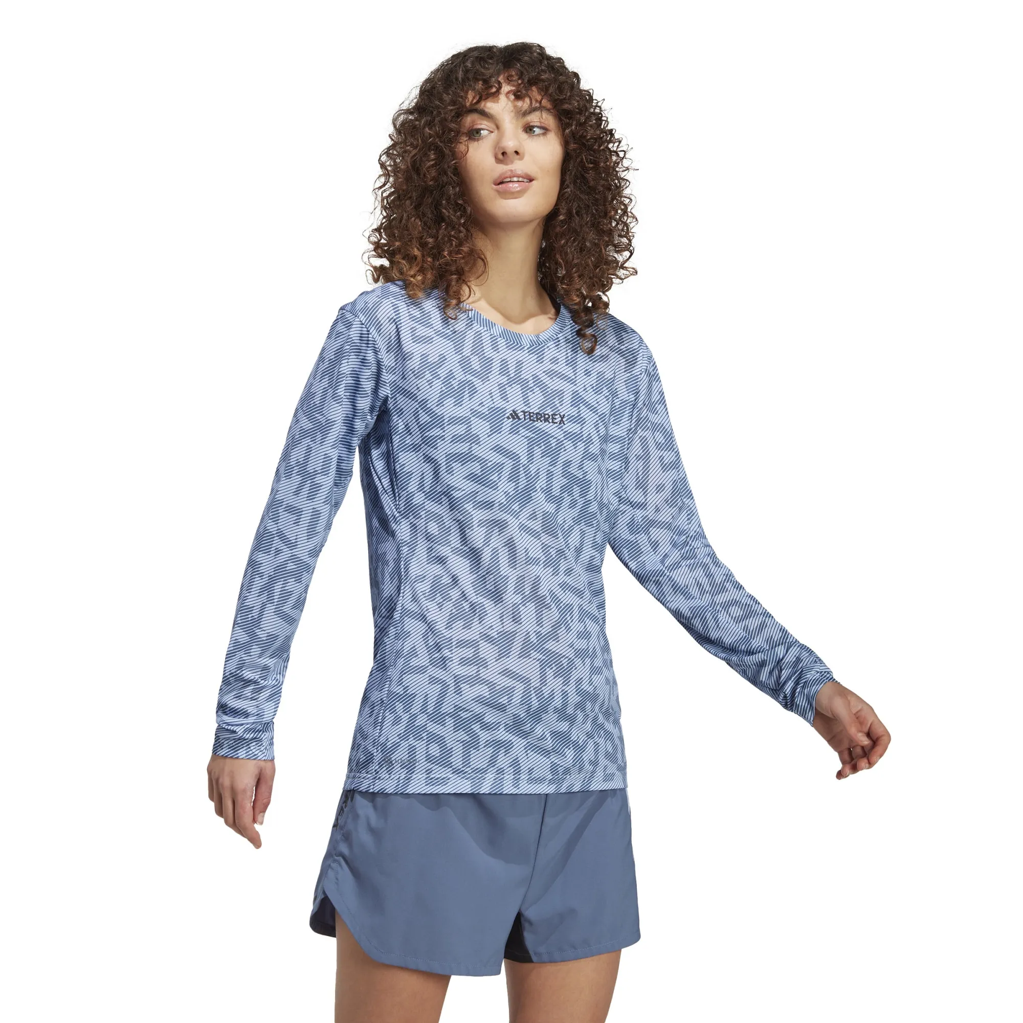 Adidas Women's Terrex Trail Running Long Sleeve Tee Bludaw/Wonste | Buy Adidas Women's Terrex Trail Running Long Sleev