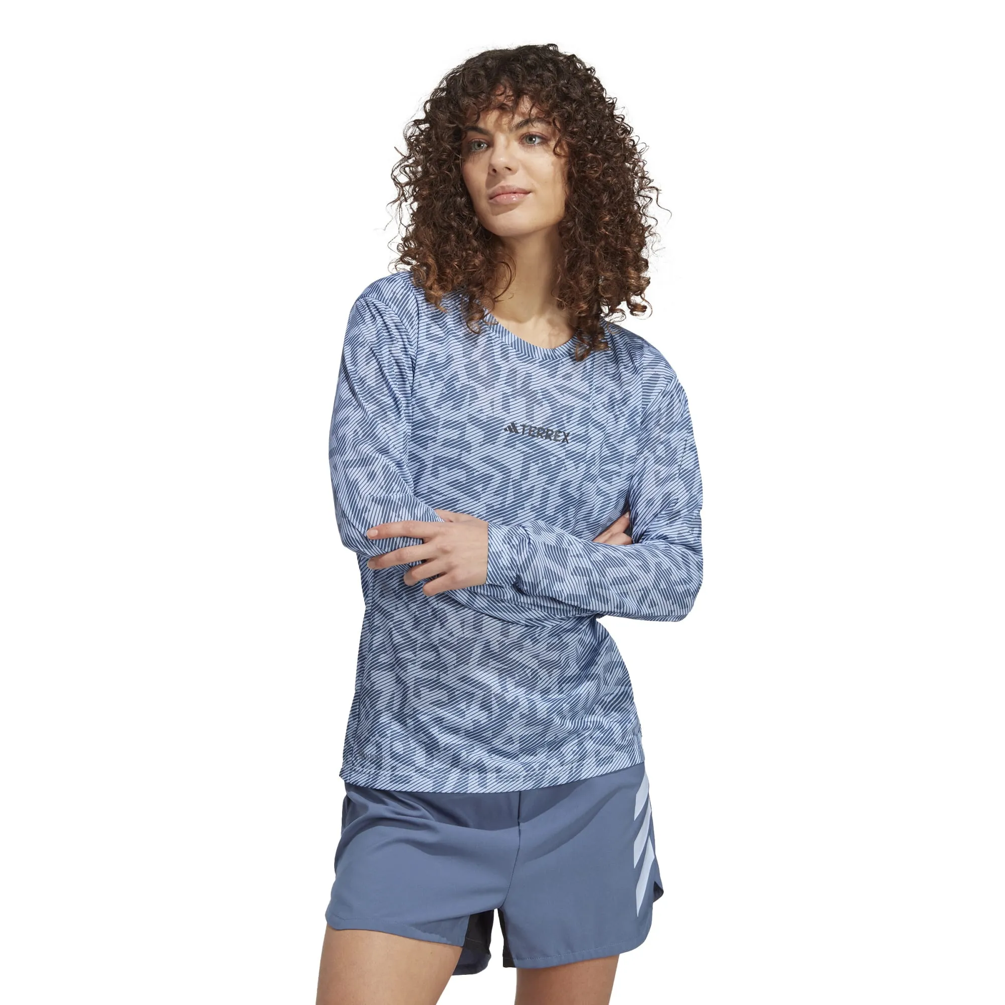 Adidas Women's Terrex Trail Running Long Sleeve Tee Bludaw/Wonste | Buy Adidas Women's Terrex Trail Running Long Sleev