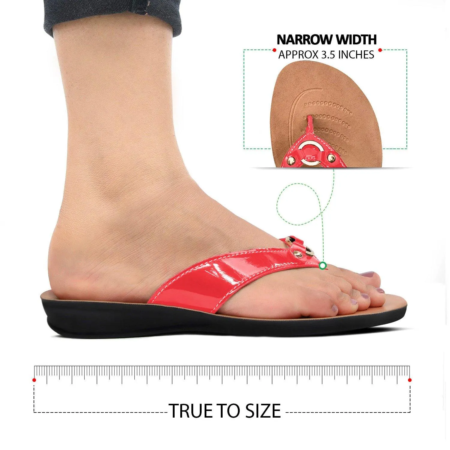 Aerosoft - Willow LS4831 Summer Comfortable Thong Casual Flat Sandals For Women