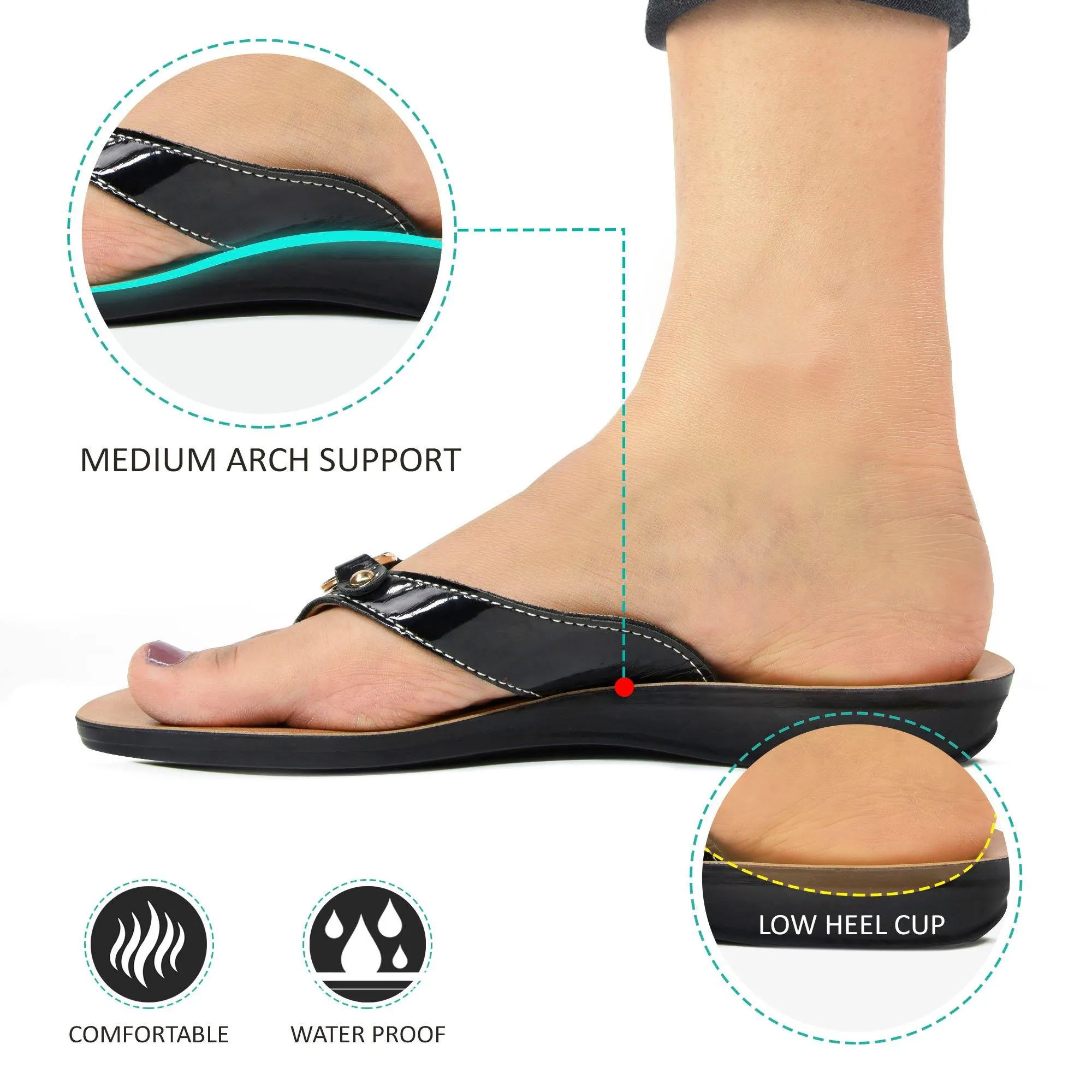 Aerosoft - Willow LS4831 Summer Comfortable Thong Casual Flat Sandals For Women