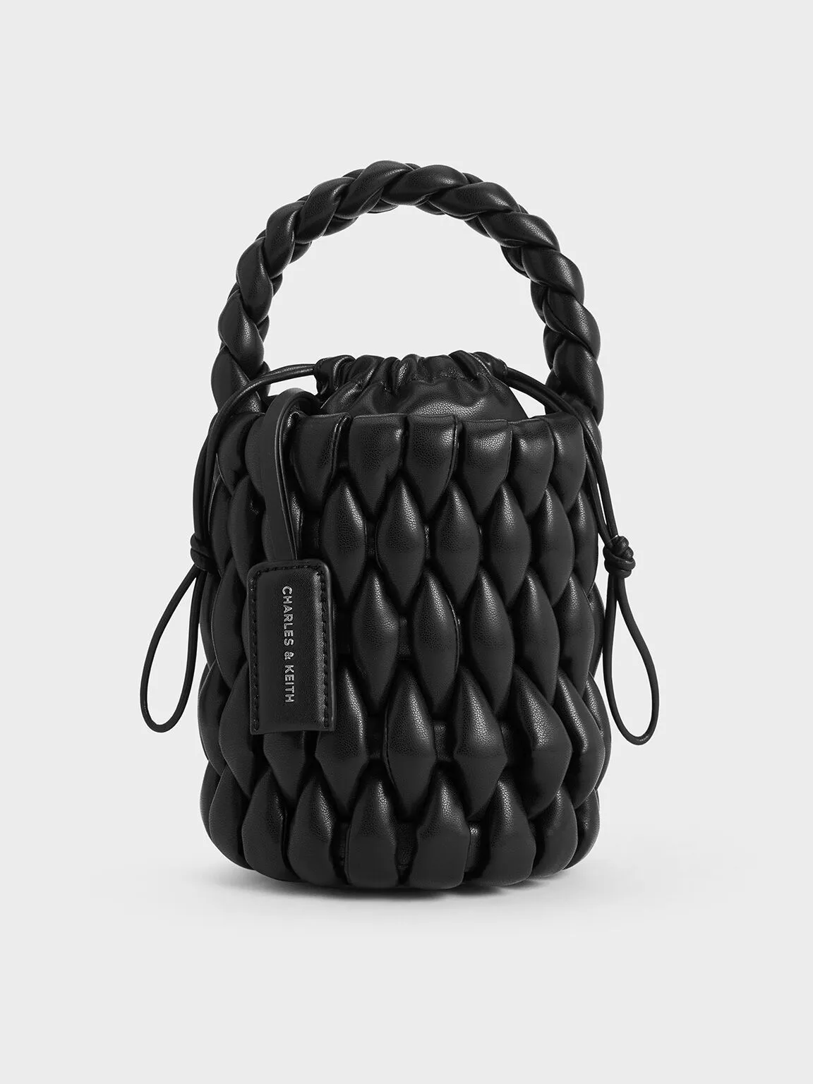 Bia Woven Bucket Bag - Noir