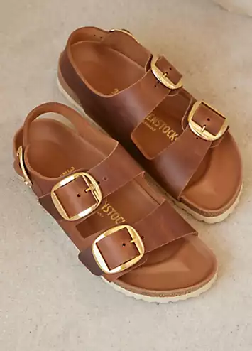 Birkenstock Women’s Milano Big Buckle Cognac Sandals | Grattan