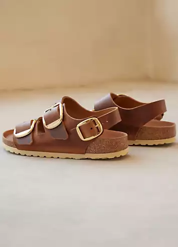 Birkenstock Women’s Milano Big Buckle Cognac Sandals | Grattan