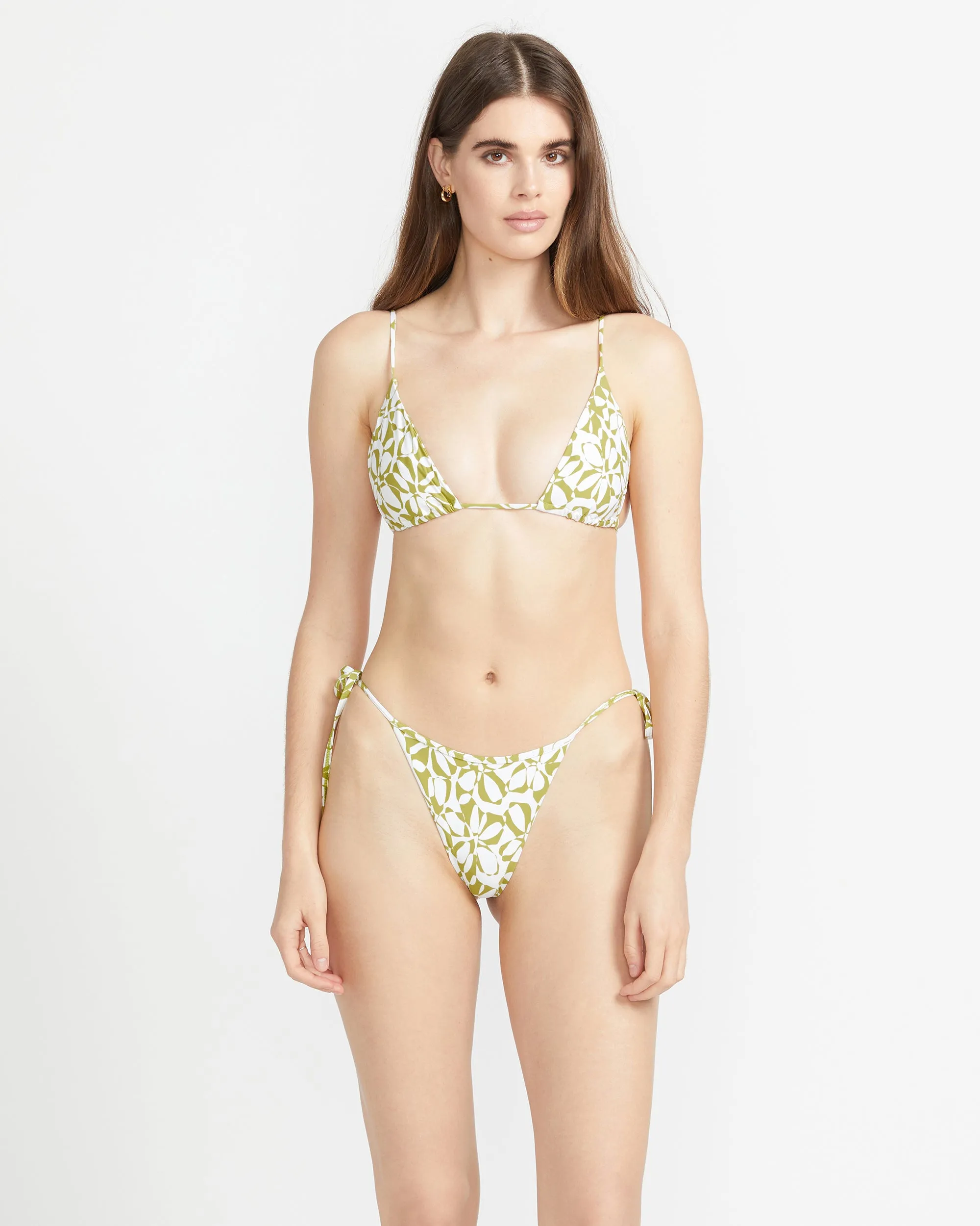 Carefree Tiny Bikini Bottom - Shadow Lime