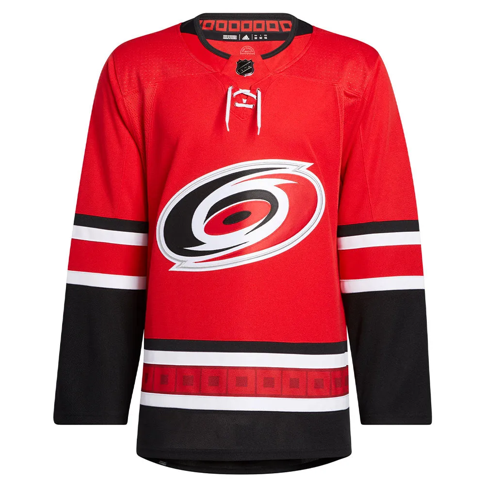 CAROLINA HURRICANES ADIDAS ADIZERO PRIMEGREEN AUTHENTIC RED HOME JERSEY