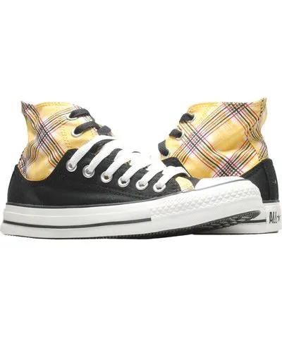 Converse Chuck Taylor All Star Layer Up Plaid Yellow/Black Hi Sneakers 514109