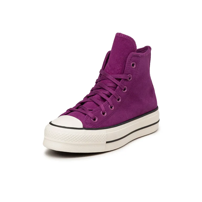 Converse Chuck Taylor All Star Lift Platform *Colorful Suede* Quantum Violet / Egret / Black