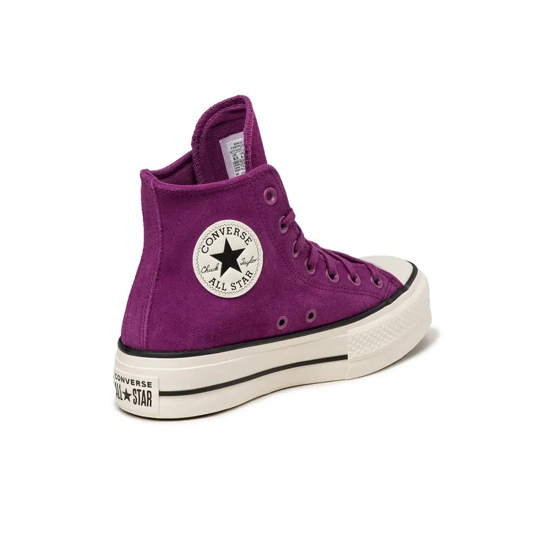 Converse Chuck Taylor All Star Lift Platform *Colorful Suede* Quantum Violet / Egret / Black