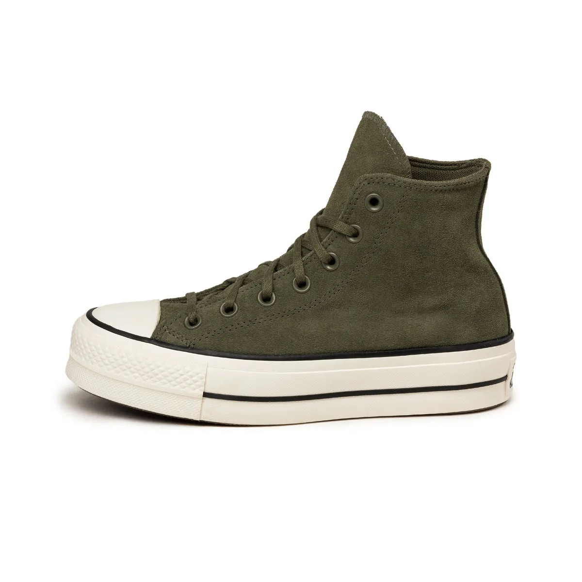 Converse Chuck Taylor All Star Lift Platform *Colorful Suede* Utility / Egret / Black