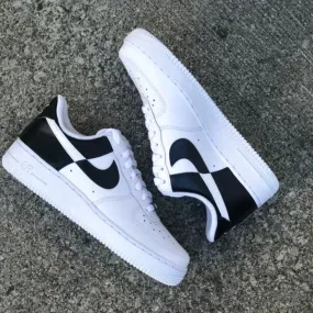 Custom Black White Nike Air Force 1