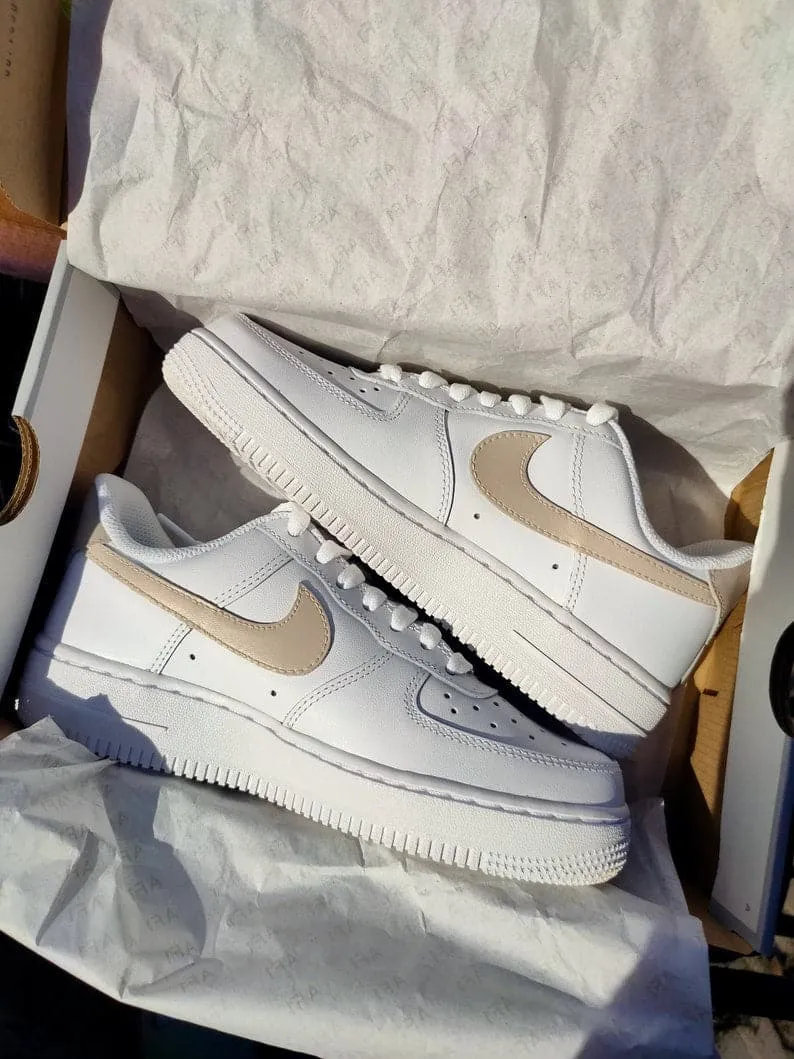 Custom Nike Air Force 1 Beige