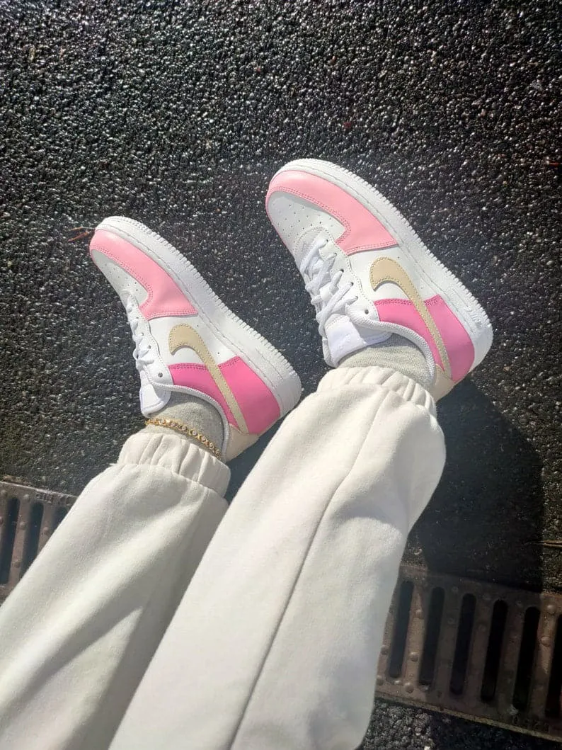 Custom Nike Air Force 1 Pink Nostalgia