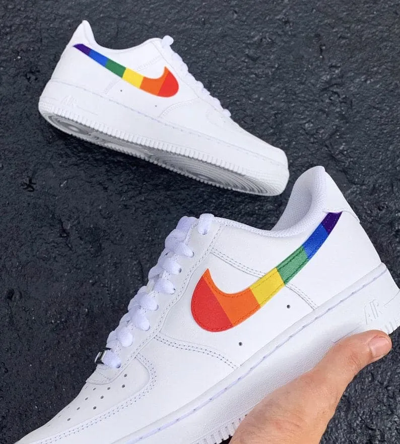 Custom Rainbow Nike Air Force 1