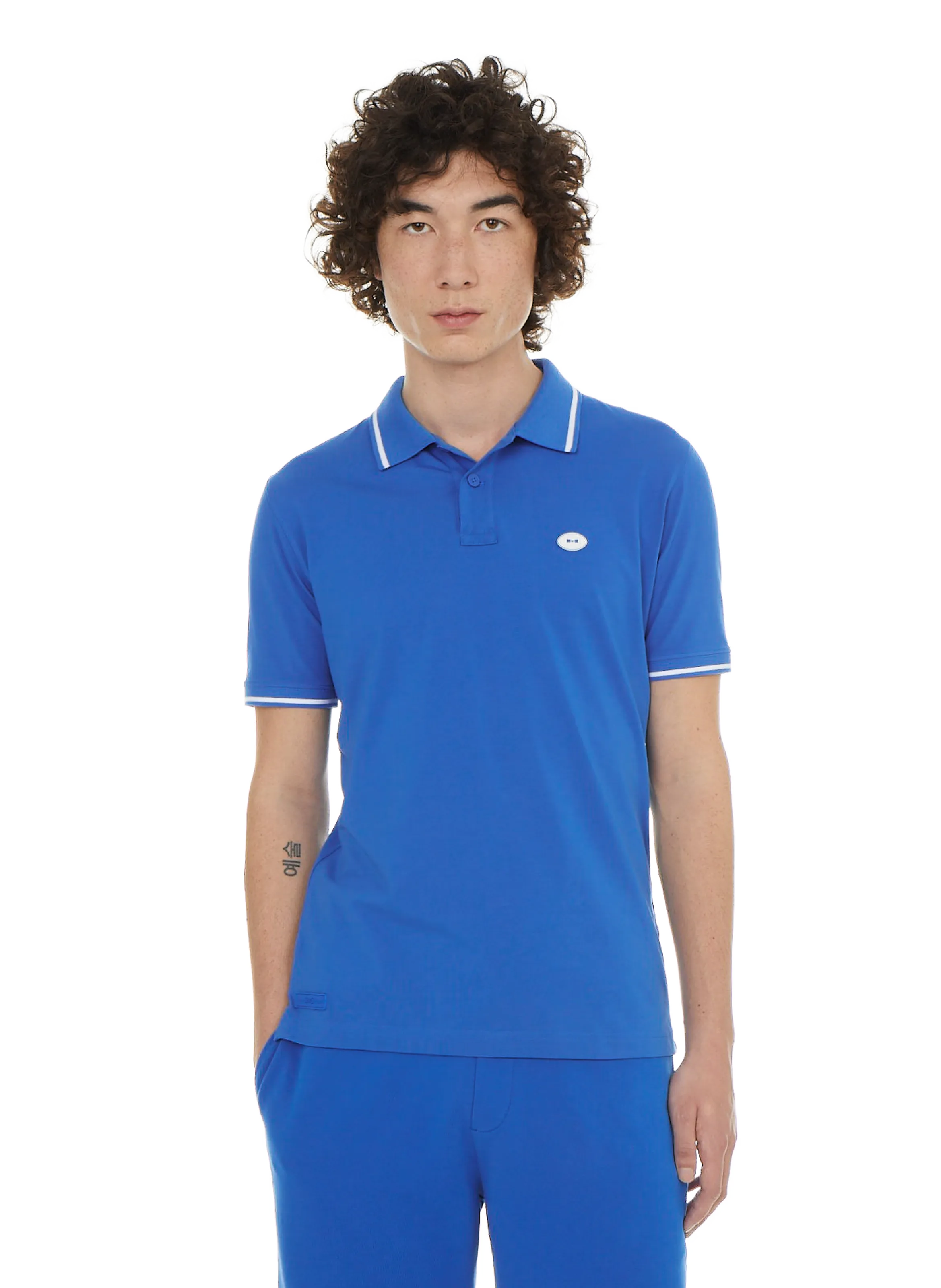 Eden park  Cotton polo shirt - Blue