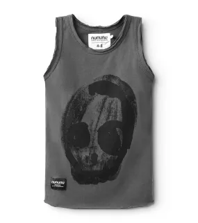 faded skull tank top