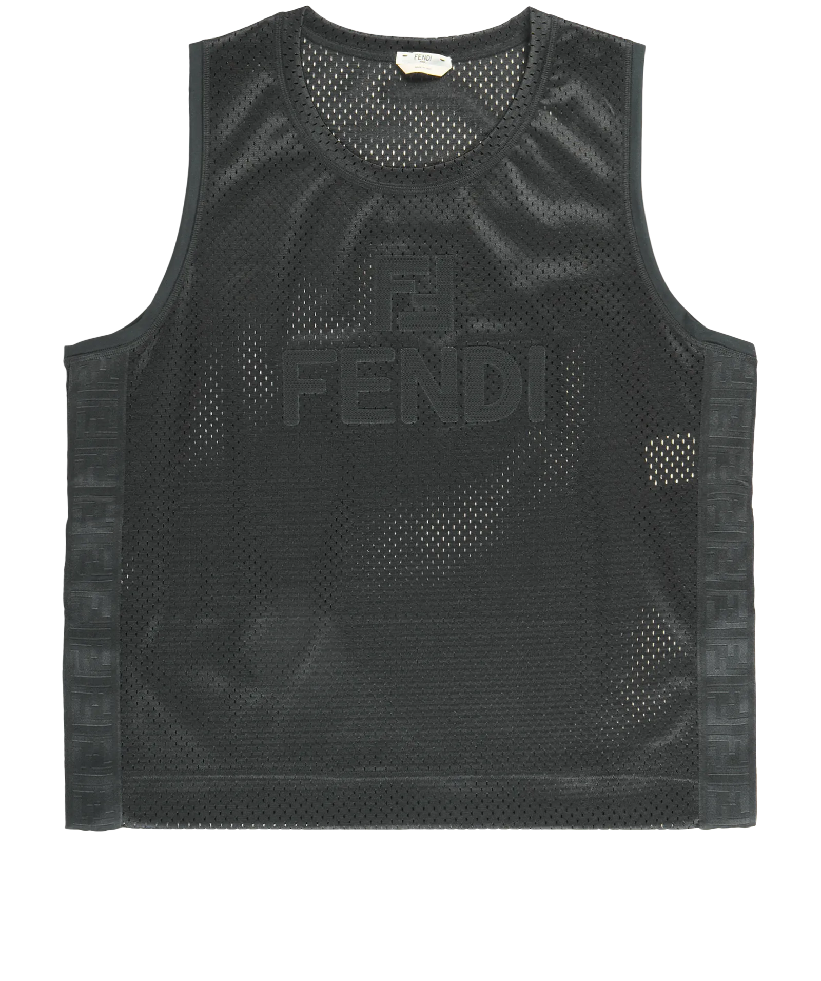 Fendi Logo Mesh Tank Top