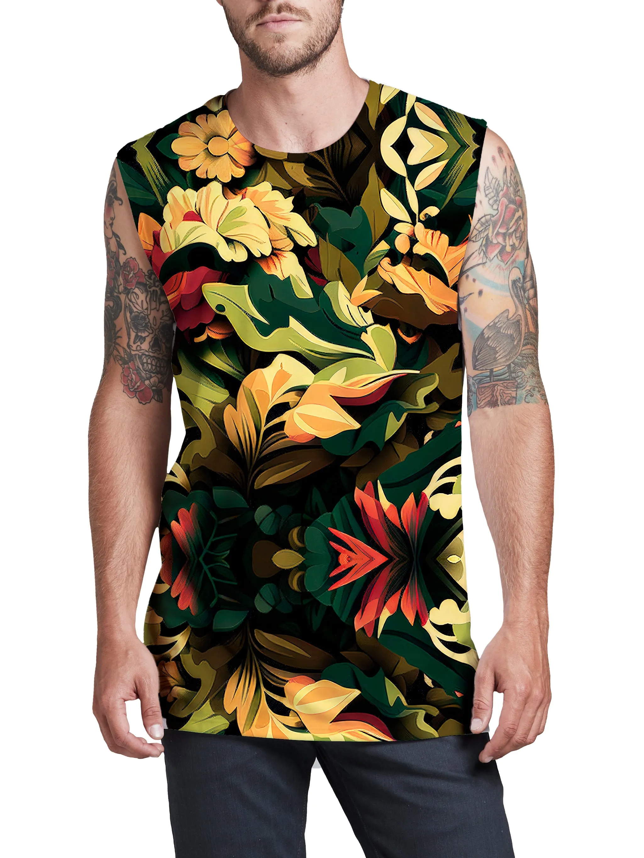 Floral Camo Men's Muscle Tank