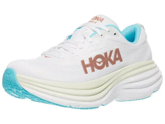 Hoka | Bondi 8 | Women's | Frost/Rose Gold