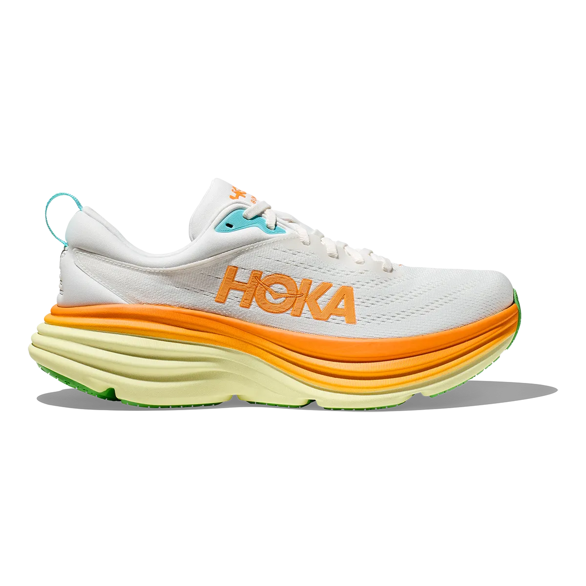 Hoka Bondi 8 - Blanc de Blanc - Solar Flare