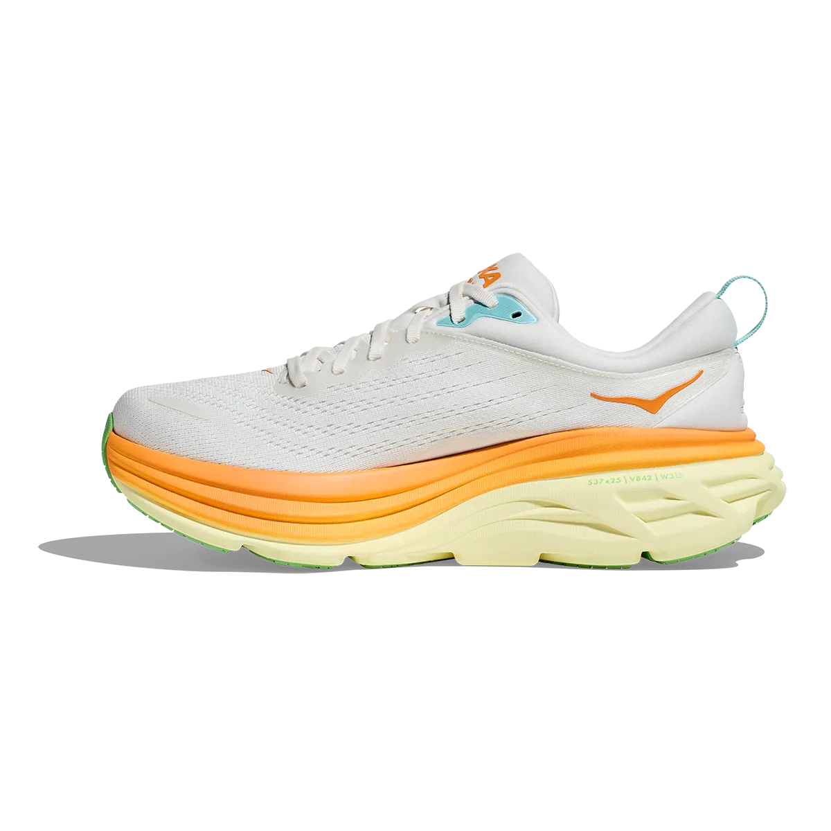 Hoka Bondi 8 - Blanc de Blanc - Solar Flare