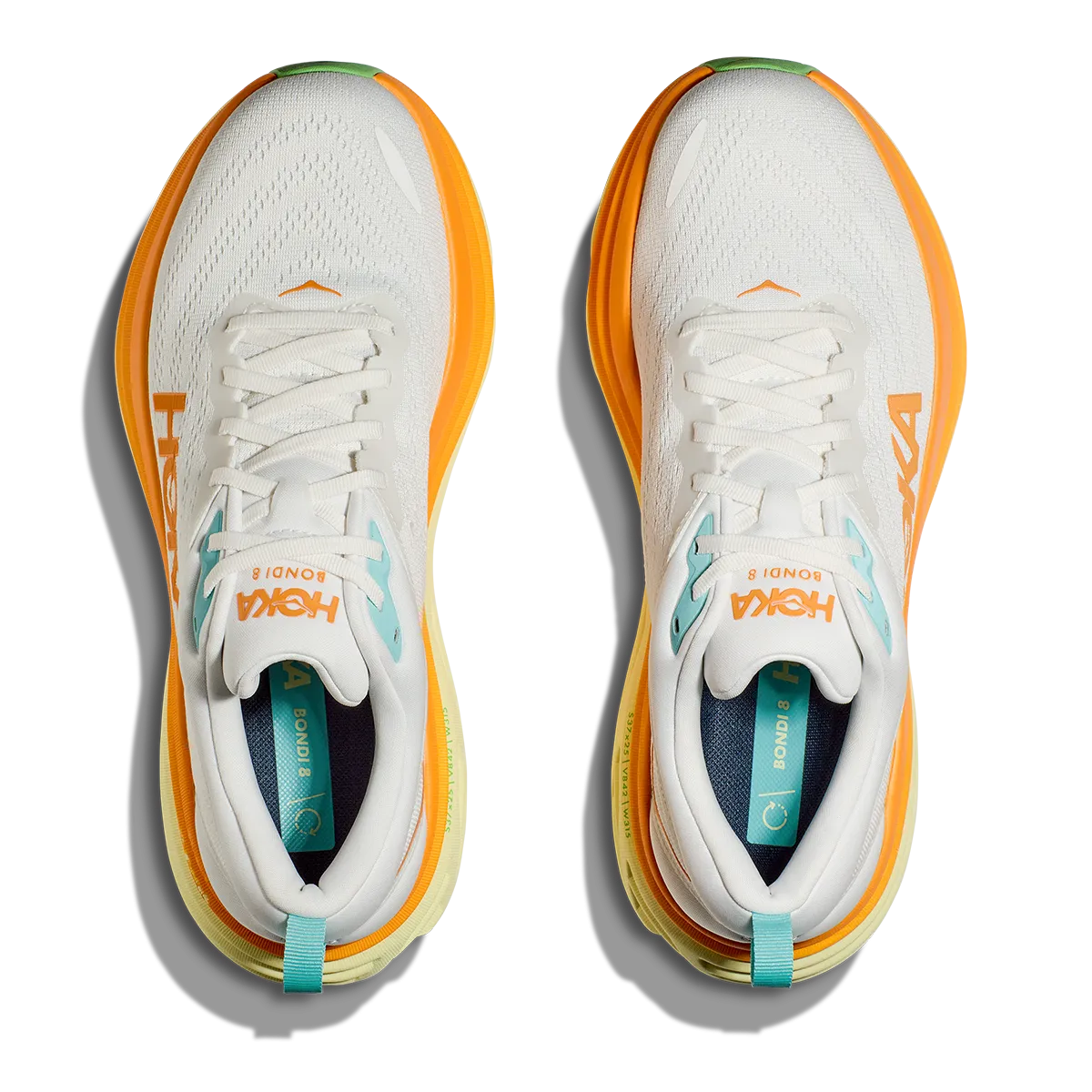 Hoka Bondi 8 - Blanc de Blanc - Solar Flare