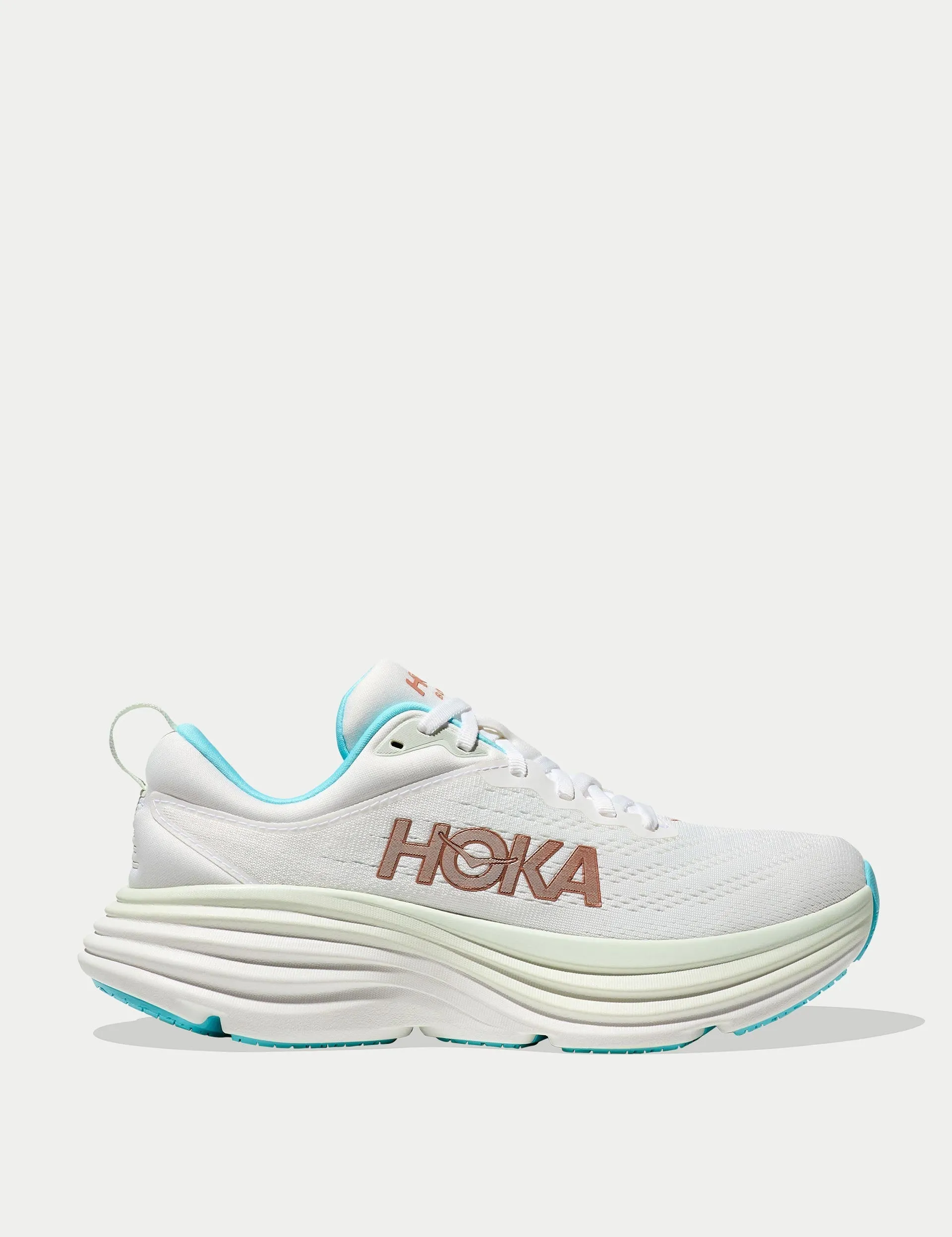 HOKA Bondi 8 - Frost/Rose Gold